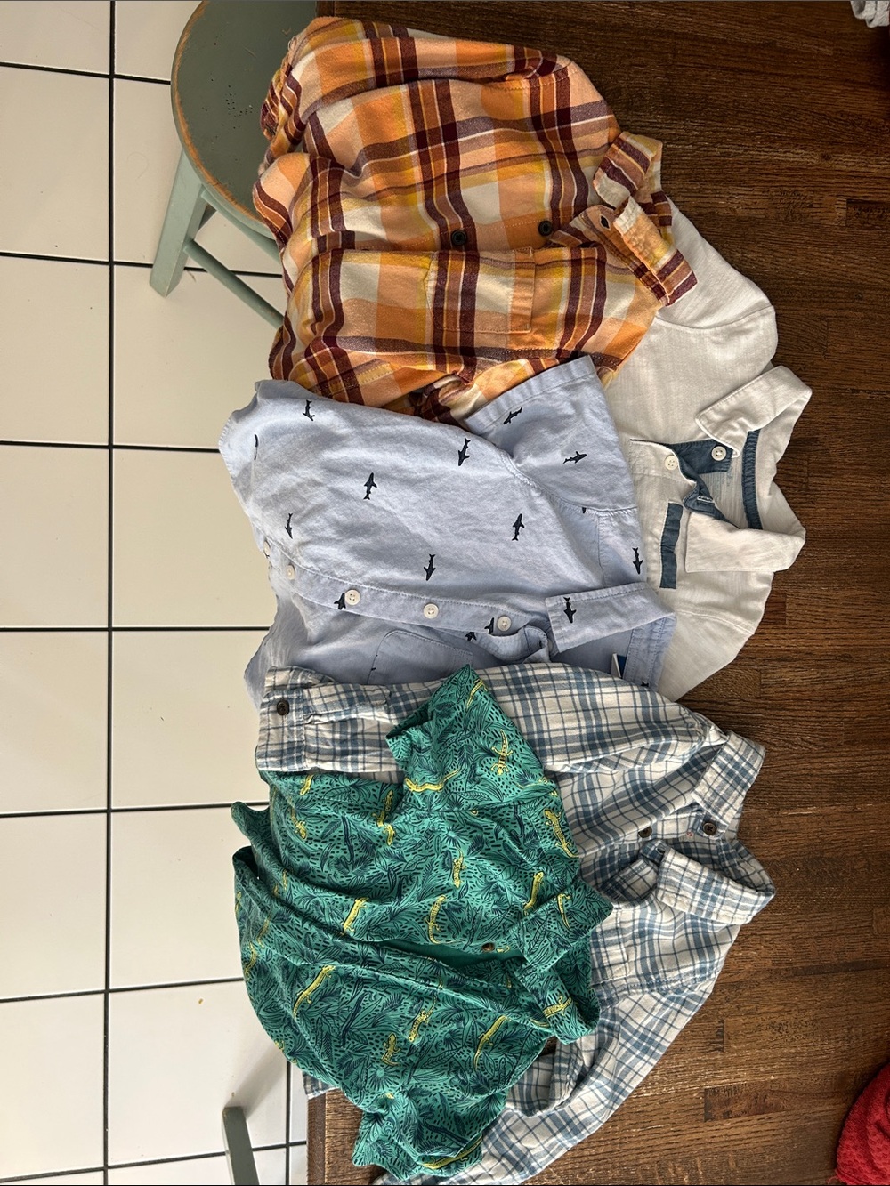 Mixed boys Button-Up Shirt Bundle - Plaid, Printed & Linen Look